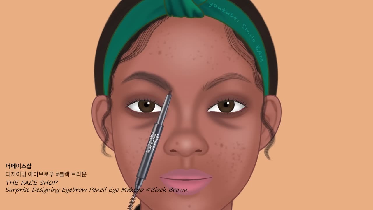 ASMR - BLACK BEAUTY MAKEUP ANIMATION - MAKEUP FOR DARK SKIN
