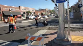 Redlands light rail train construction.