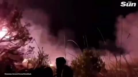 Ukrainian forces extend fiery rocket flurry greeting to invading russians