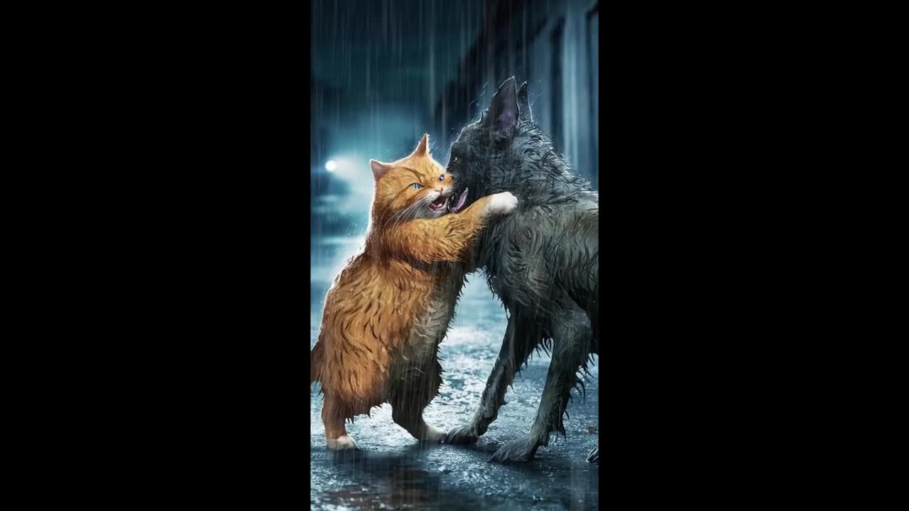 cat vs dog - Kitten Revenge! #cat #cute #ai #catlover #catvideos #cutecat #aiimages #aicat