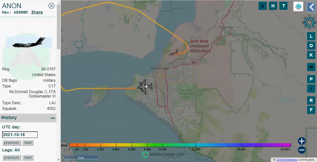 Alaska ANON Anchorage International Venezuela Military Plane?