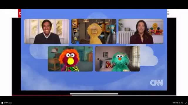 Sesame Street characters pushing COVID vaccines on CNN