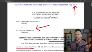 RG 10/24-FL files against DOJ for blocking STATE Investigation-Routh attys try to remov Judge Cannon