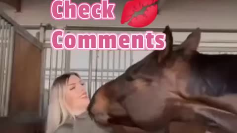Horse 😎 😂 #funny #horse #girl #shorts #cats #cute #trend #crazy #reels #women #dog