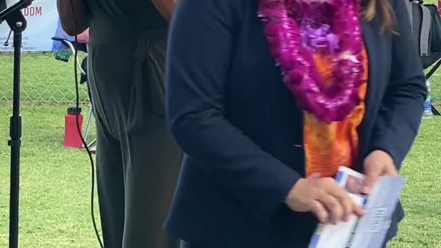Hawaii Gubernatorial Candidate Heidi Tsuneyoshi at Kauai Event 4/10/2022
