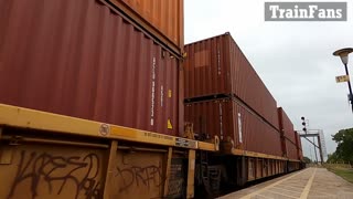 Intermodal Train 120 With CN 5763 & CN 2321 Engines Eastbound In Ontario