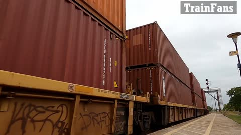 Intermodal Train 120 With CN 5763 & CN 2321 Engines Eastbound In Ontario