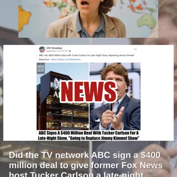Fact Check: ABC Did NOT Sign $400 Million Deal With Tucker Carlson To Replace Jimmy Kimmel