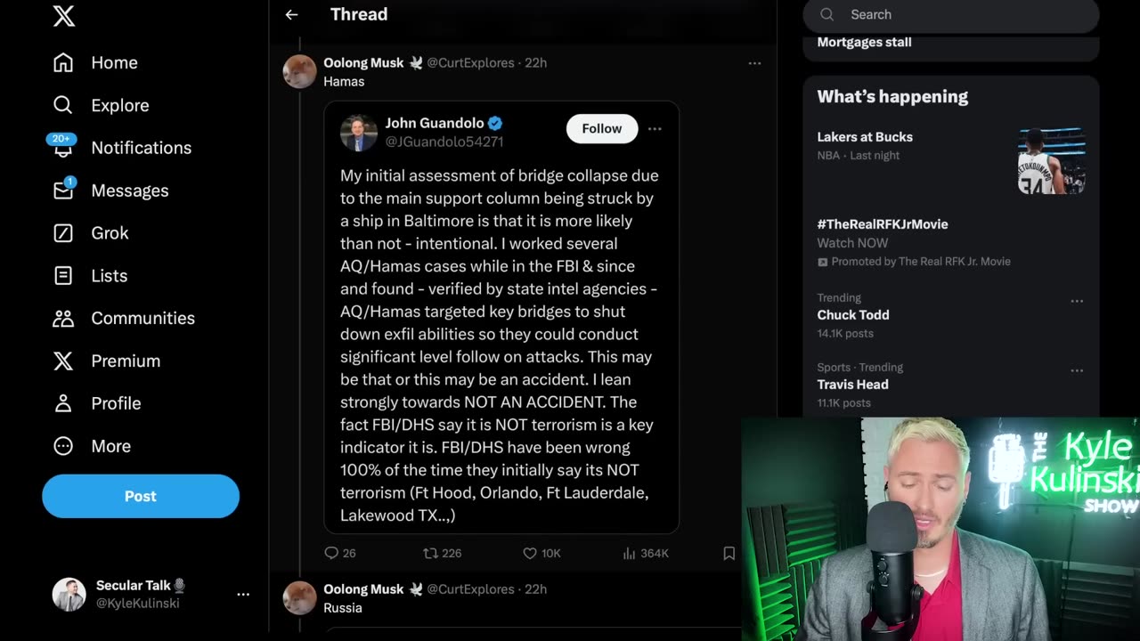 Idiots Blame Bridge Collapse On HAMAS & Immigration _ The Kyle Kulinski Show