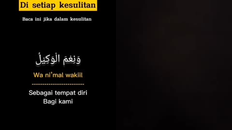 Dzikir Penolong di setiap kesulitan