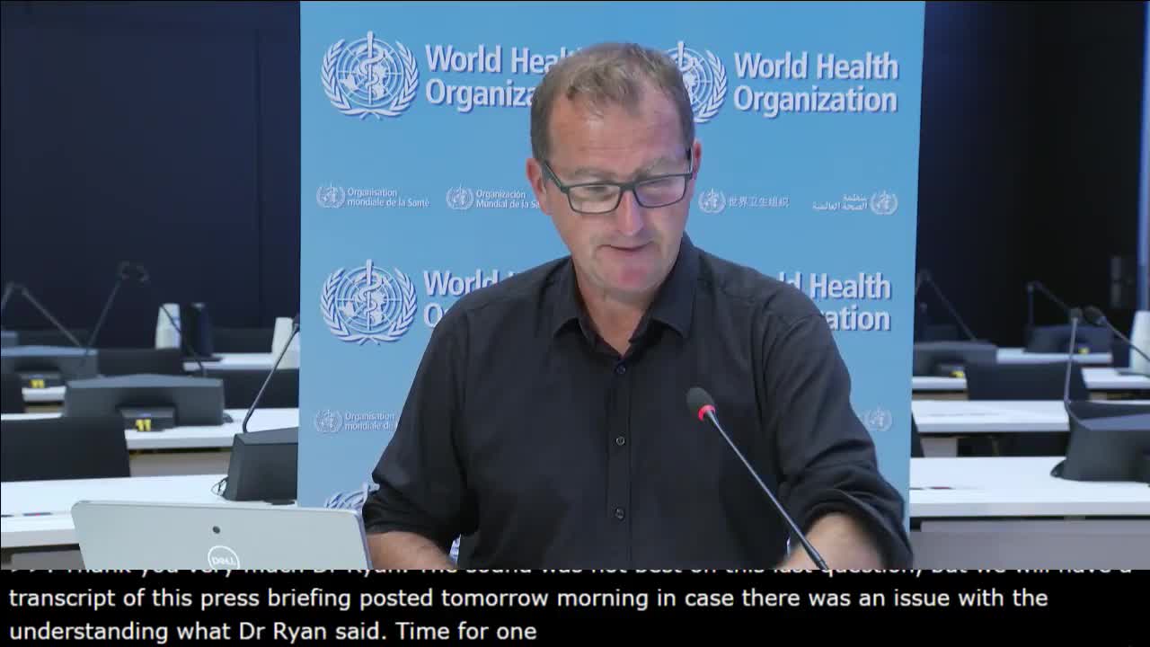 World Health Organization: Media briefing on monkeypox, COVID-19 and other global health issues