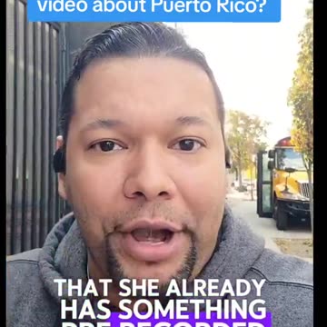 How did Kamala Harris knew to post a response video from Puerto Rico?