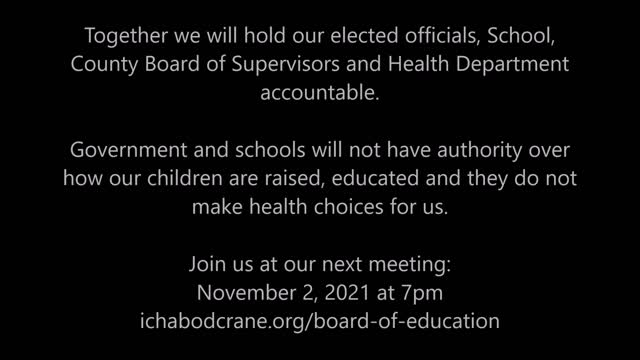 Community Parents stand up to Ichabod Crane school board against CRT, mask and shot mandates.