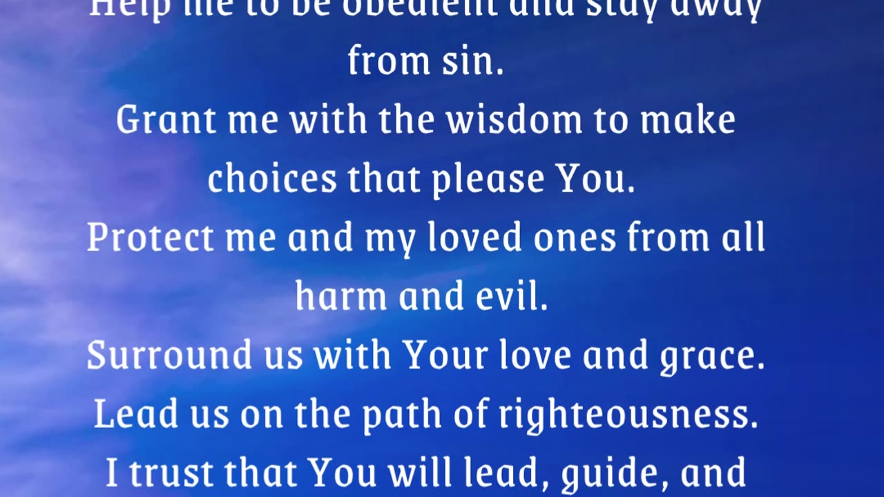 Prayer For Today Morning