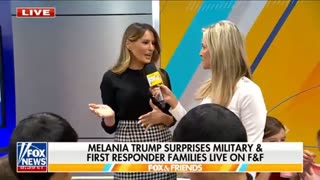 Melania Surprises Military, First Responder Families Live On Fox News