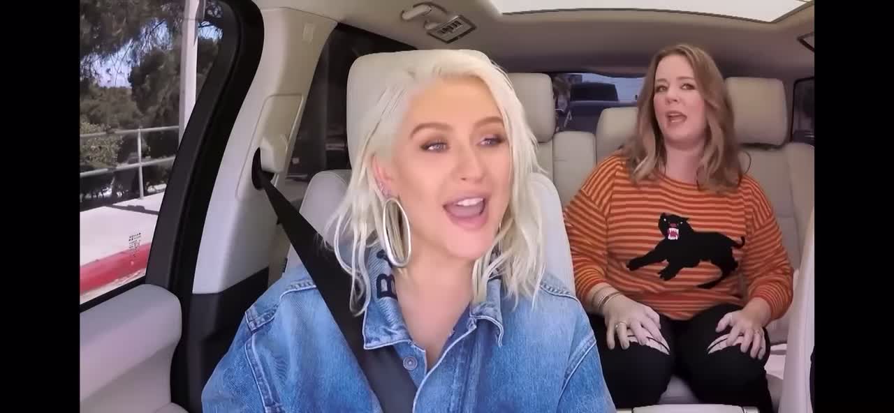 Karaoke carpool with Cristina Aguilera