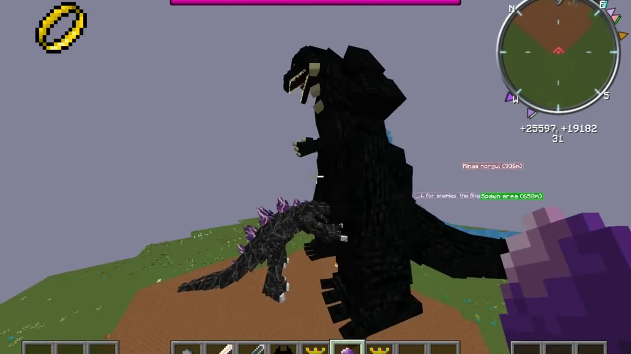 Minecraft Mob Battle the Legends Godzilla vs Mobzilla