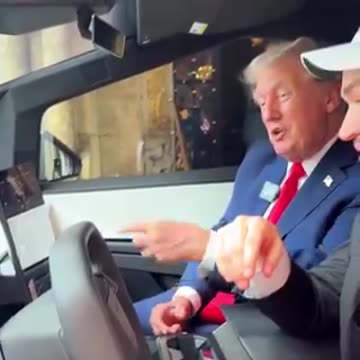 Trump after sitting in a Cybertruck: "Elon you did good"