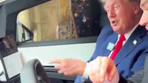 Trump after sitting in a Cybertruck: "Elon you did good"