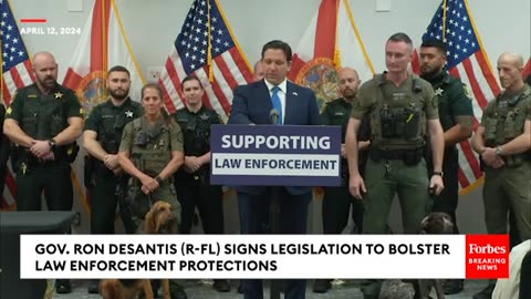 BREAKING NEWS: DeSantis Signs New Hardline Law Protecting Police Officers From Harassment