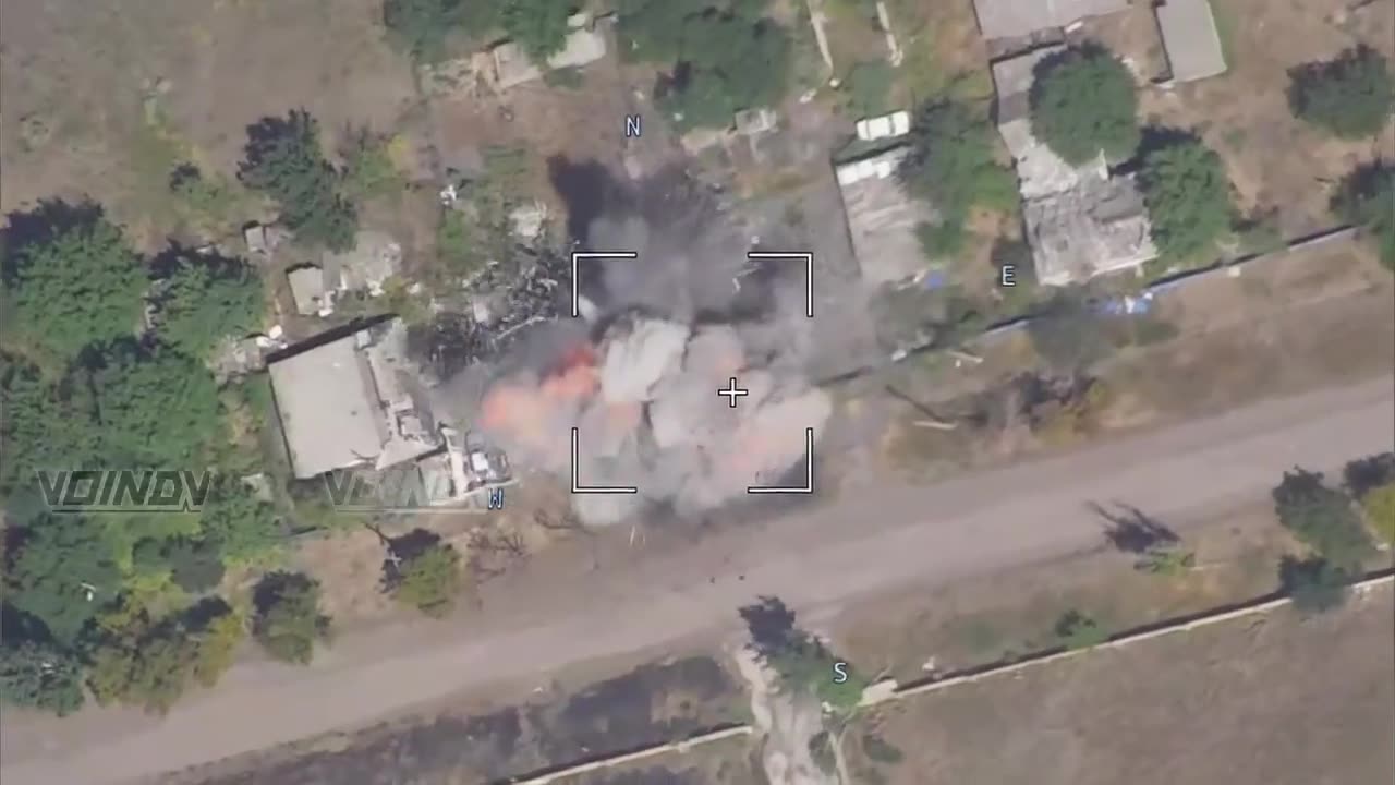 Russian LMUR strike on Ukrainian temporary deployment point in Prechistovo