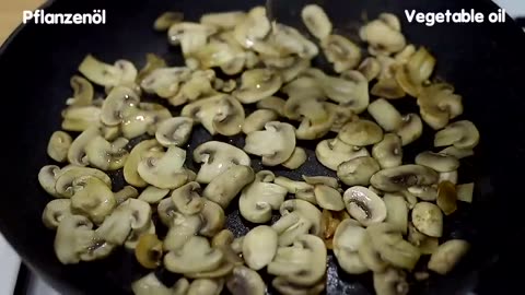 Fried potatoes with mushrooms. A very simple and delicious dish!