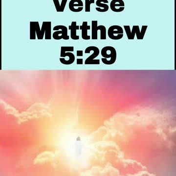 Daily Bible Verse - Matthew 5:29