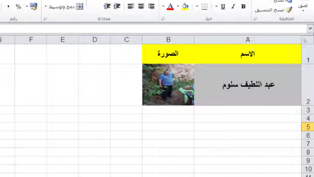 معلومة في اكسل