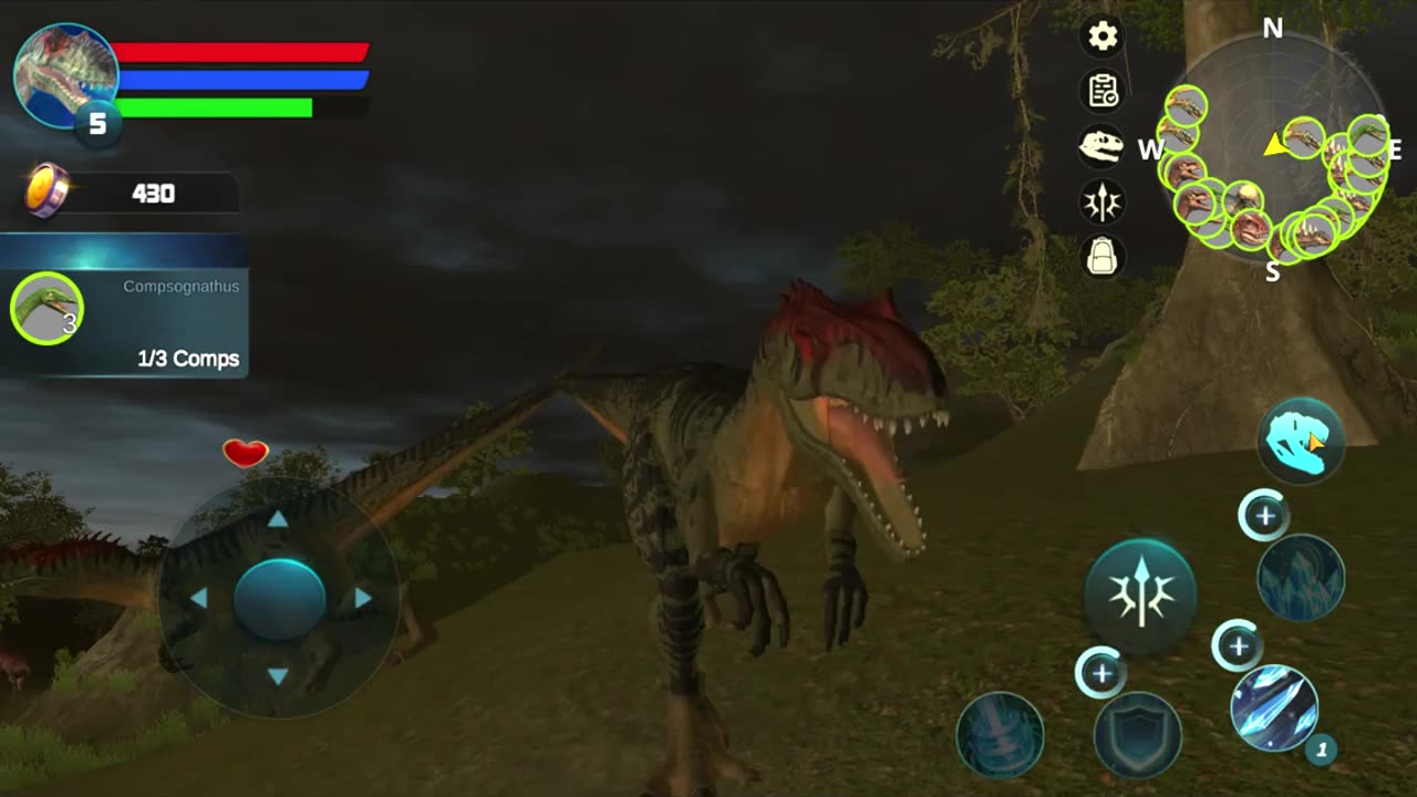 DINOSAURS Allosaurus vs Carnotaurus fight in Allosaurus Simulator game