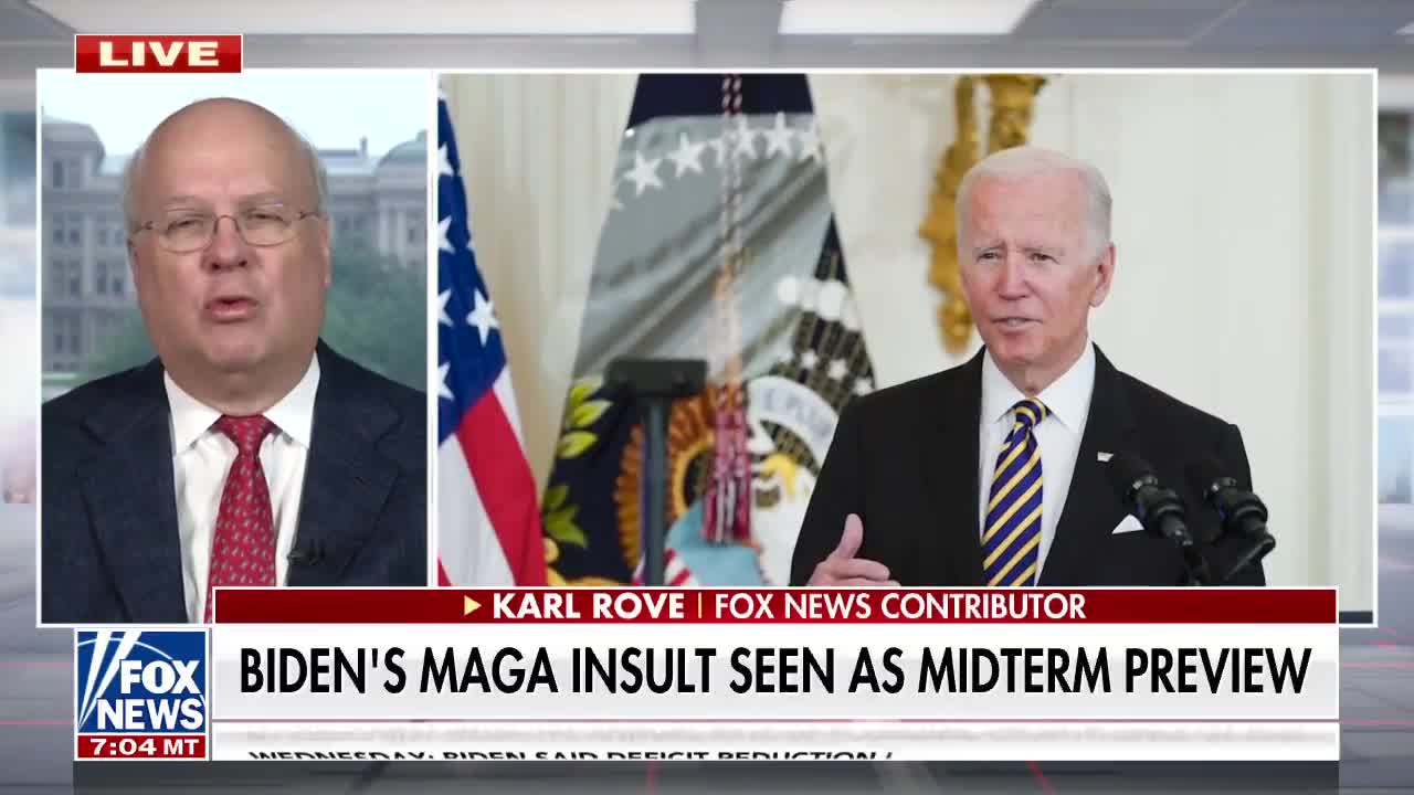 Karl Rove: Biden's 'MAGA crowd' criticism a 'sign of desperation' from the administration
