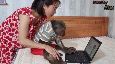 Abu enjoys wonderful fruits after watching his own video