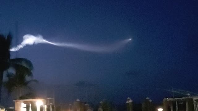 SpaceX launch view from Cat Cay Bahamas