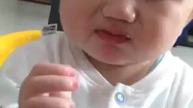 Cute Baby Tastes Lemon | Funny Baby video