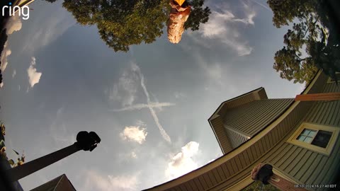 X marks the spot over my house. Aircraft makes an X over a TI property.