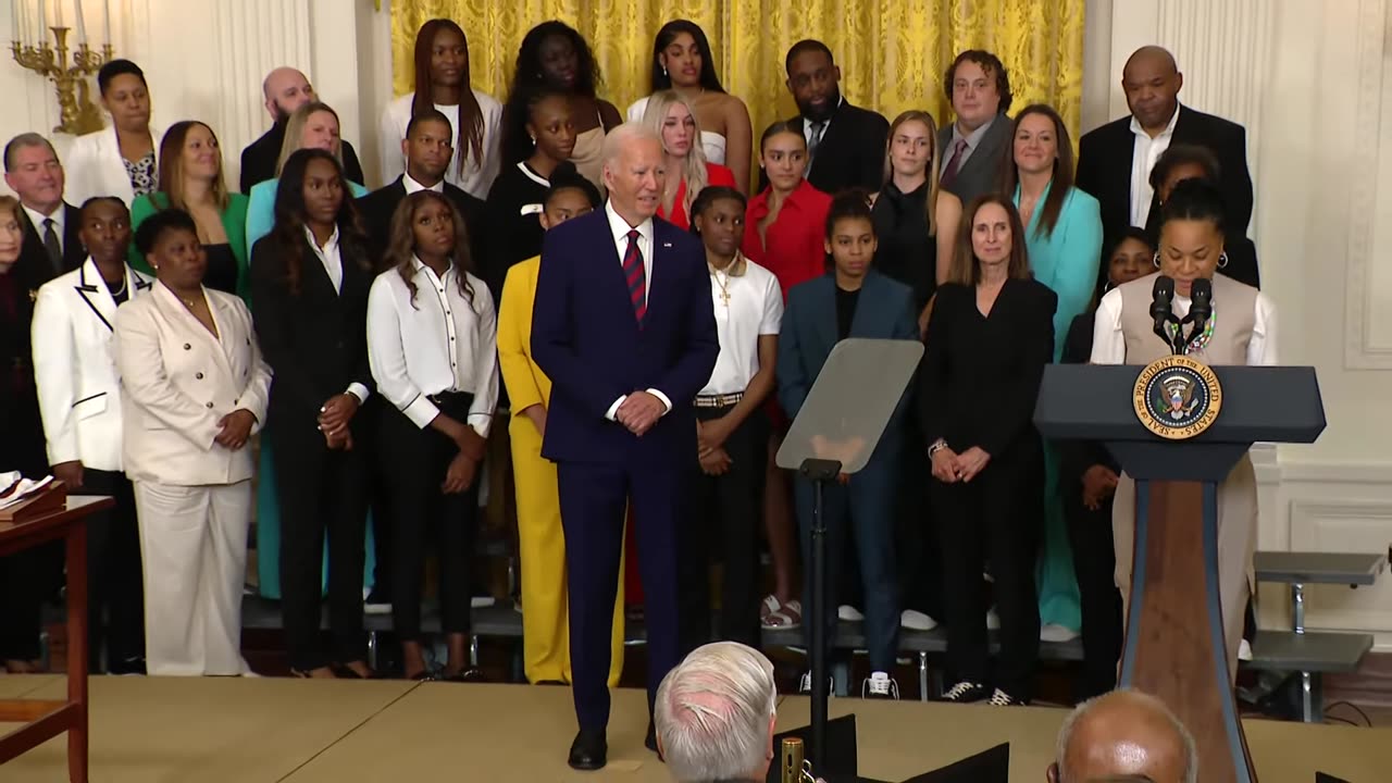 WATCH: Biden welcomes the 2024 NCAA women's champion South Carolina Gamecocks