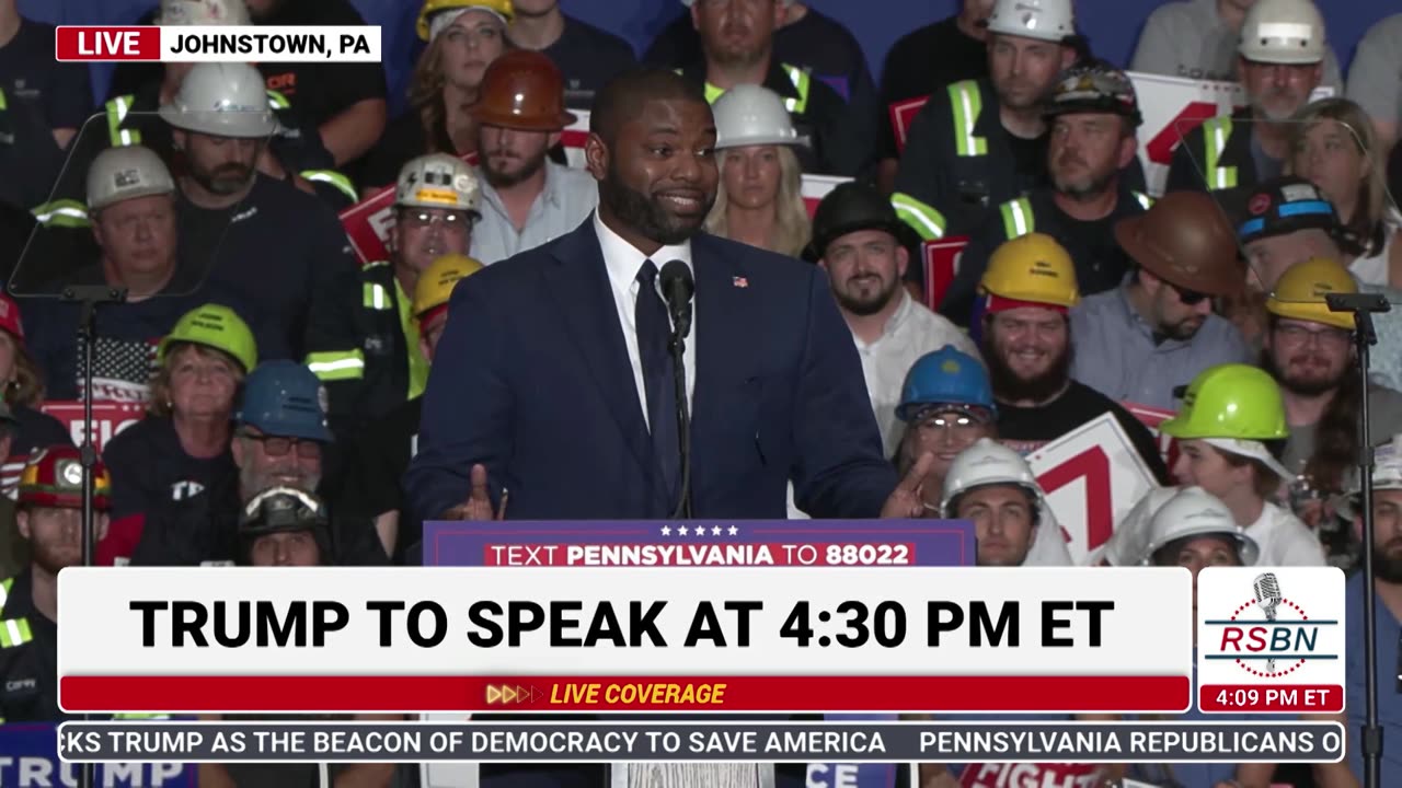 FULL SPEECH: Byron Donalds Speaks at Trump Rally in Johnstown, PA - 8/30/24