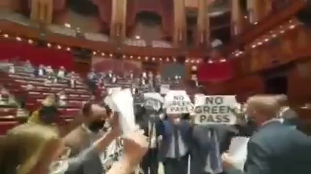 ALLA CAMERA FALSA PROTESTA "NO GREEN PASS"