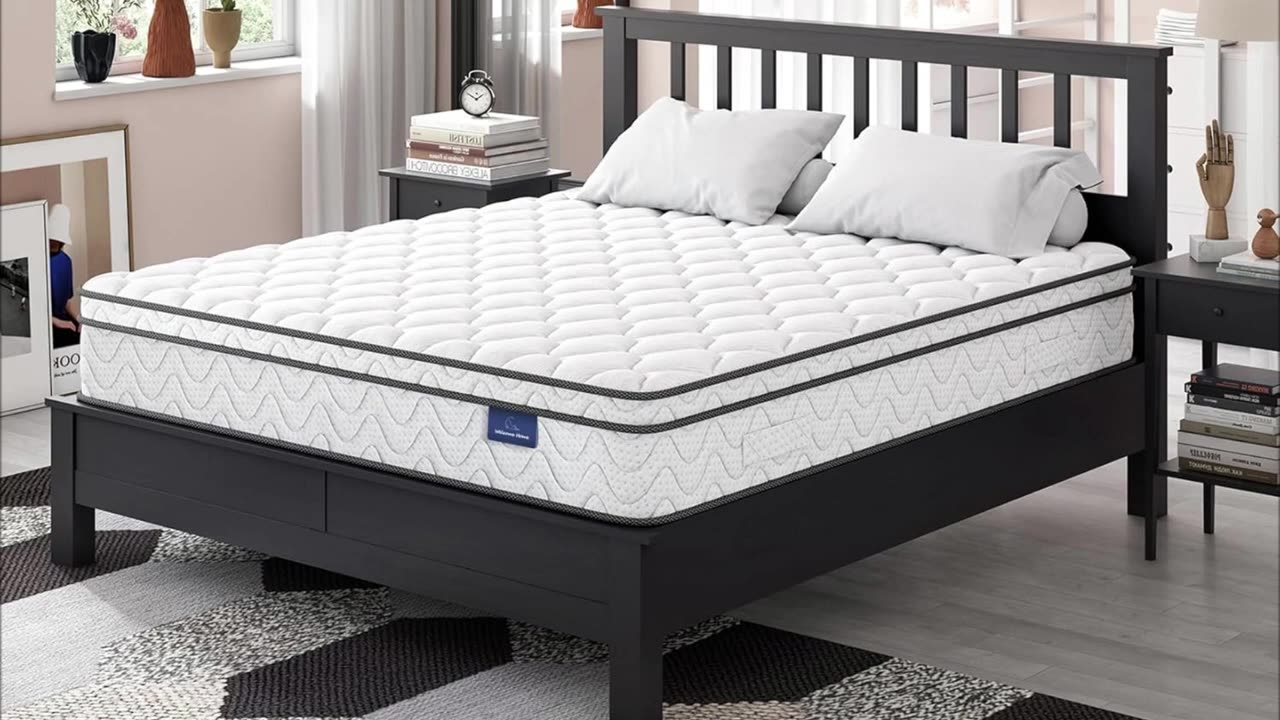 Vesgantti Queen Mattresses, 14 Inch Queen Size Hybrid Mattress in a Box