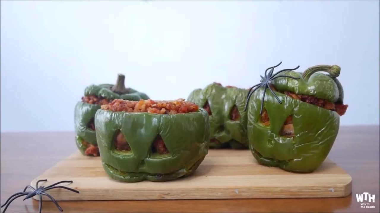 Halloween Special： Stuffed Bell Pepper