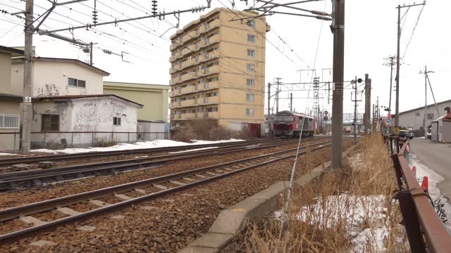 Changing tracks at Hakodate. Must wait for the signal