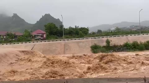 Raining in laos