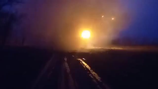 DPR MLRS firing on the fortified area in Avdeevka