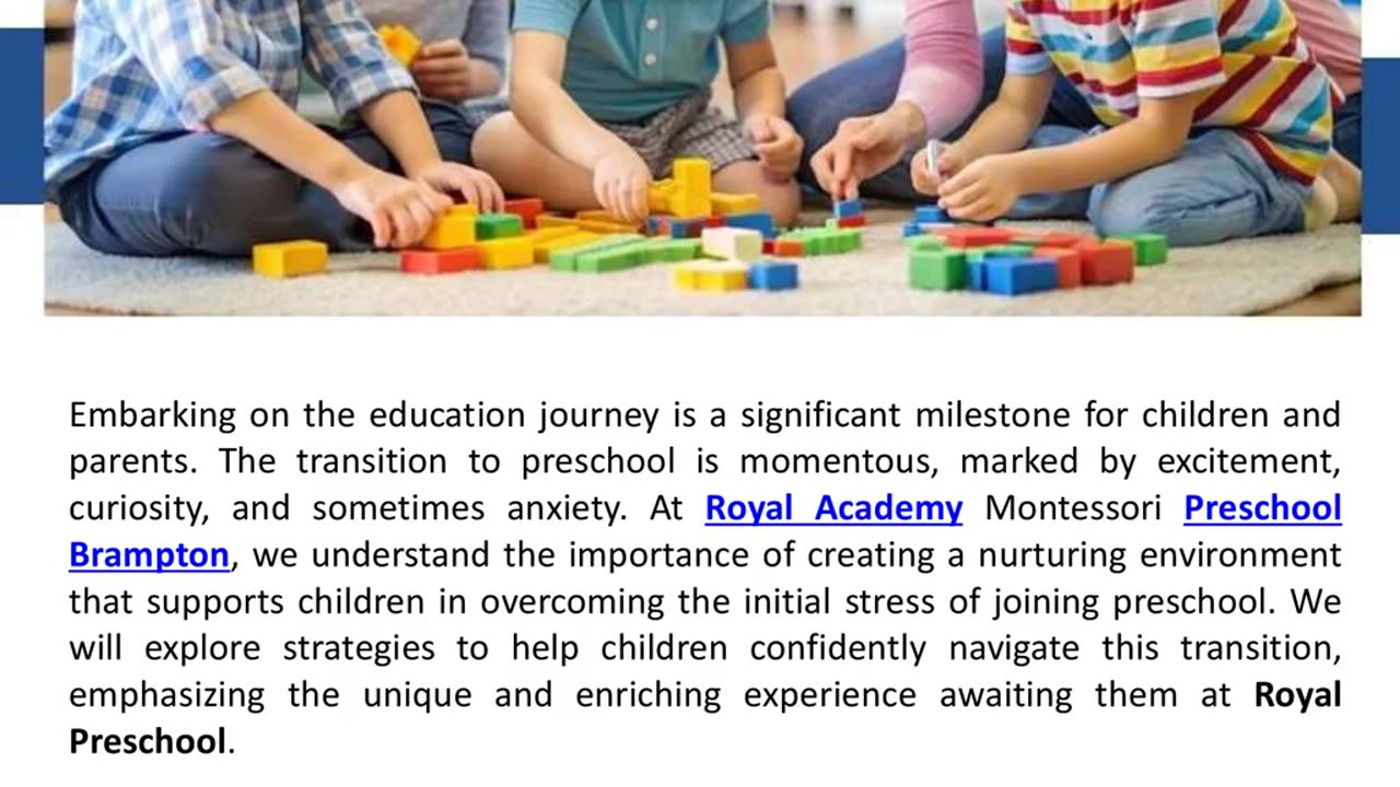 Easing The Transition For Children Joining New Preschool