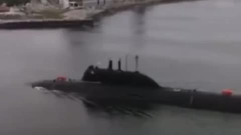 Russian nuclear submarine entering Havana, Cuba