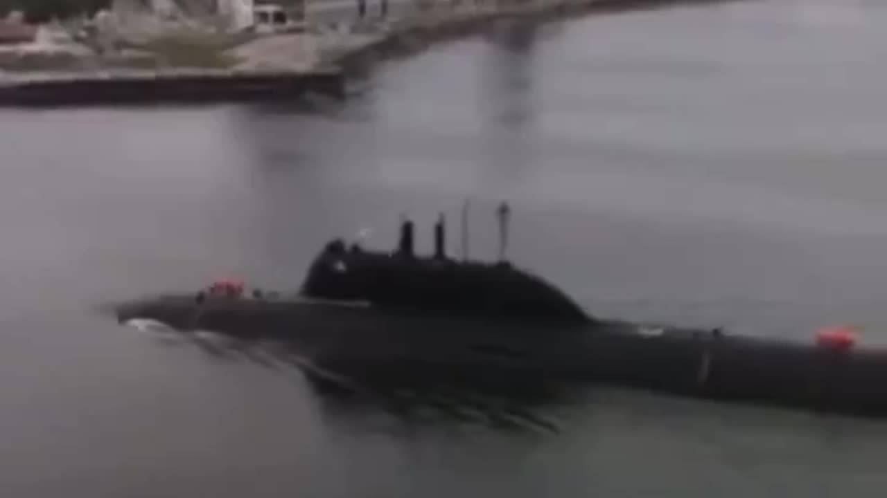 Russian nuclear submarine entering Havana, Cuba