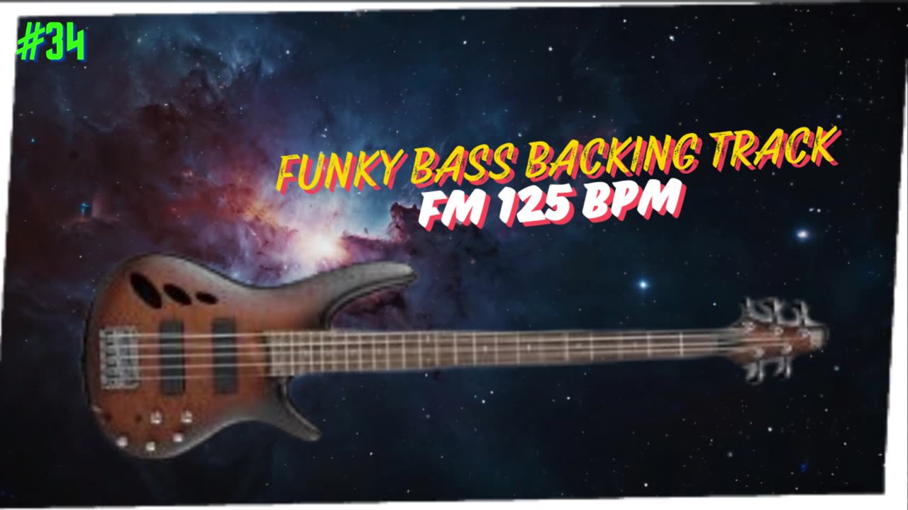 [FREE] Funky Bass Backing Track In Fm 120BPM | 34