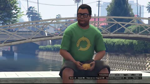 Gta V NPC eating a donut