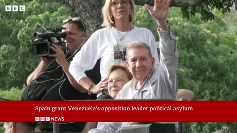 Venezuela's Edmundo González vows to 'continue to fight' for democracy after Spain asylum | BBC News