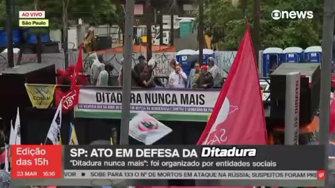 Globo e PT em ato afavor da Ditadura no Brasil. Foi um fiasco 😁💨🇨🇳