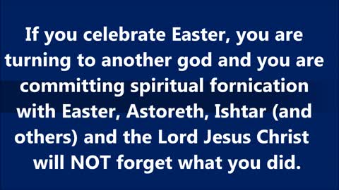 You are a lukewarm Christian if you celebrate Easter